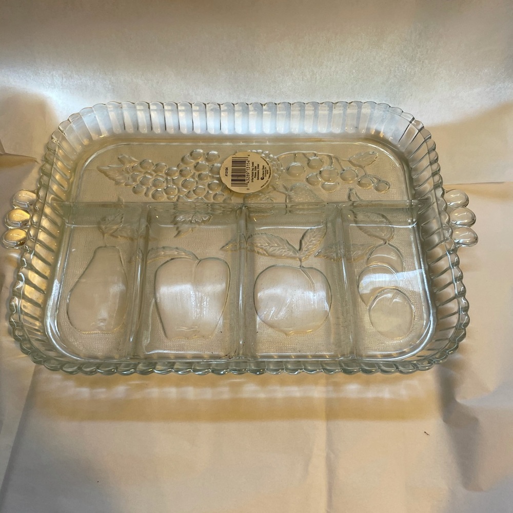 New Indiana Glass Fruit 5 Part Relish Dish 2